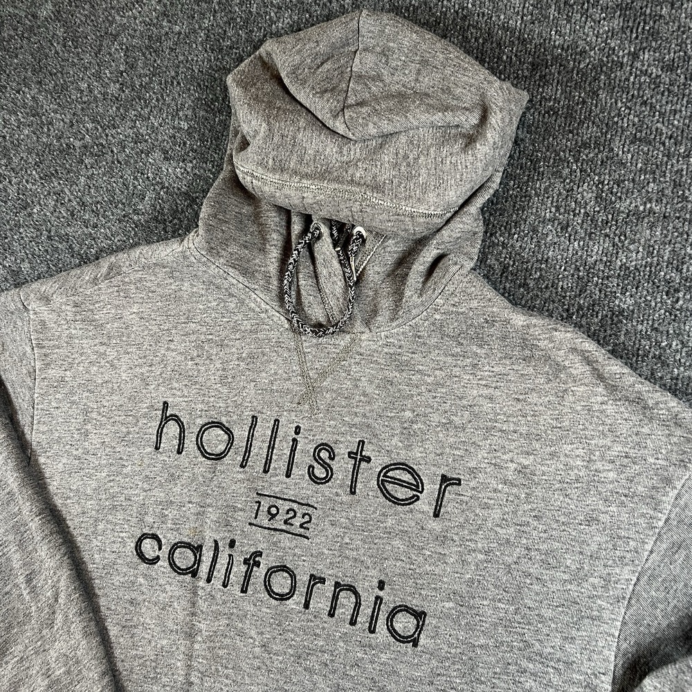 Hollister California 1922 Hoodie Small Gray Pullover Fleece Sweatshirt‎ Read